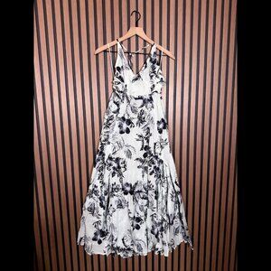 Free People Dress XS Womens Blue Floral Flowy A Line Sleeveless